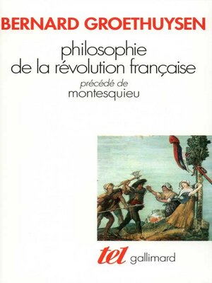 cover image of Philosophie de la Révolution française / Montesquieu